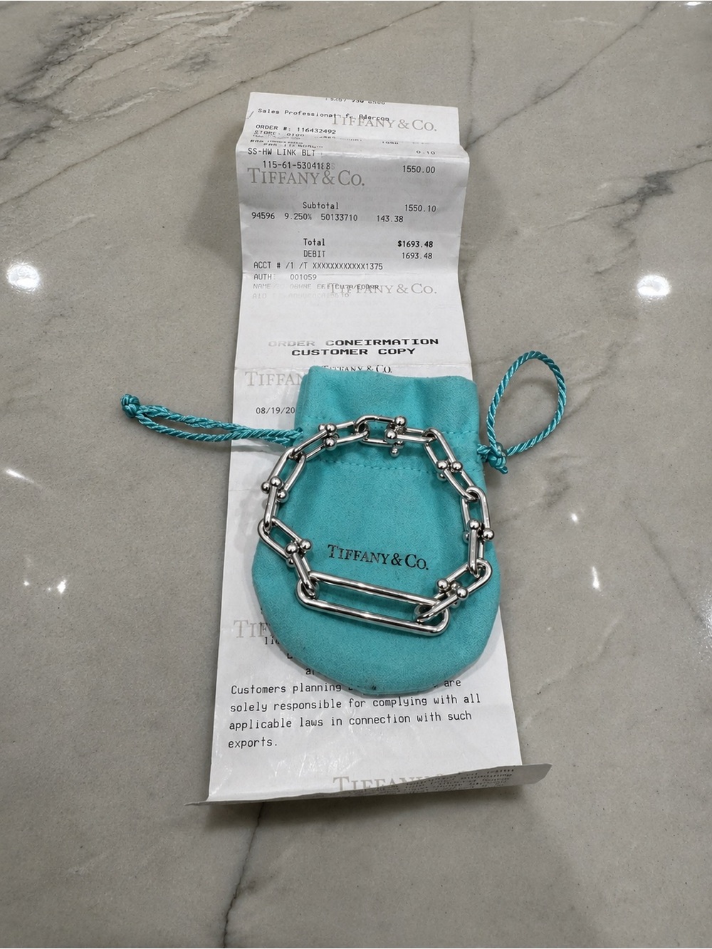 Tiffany HardWear
Elongated Link Bracelet in Sterling Silver